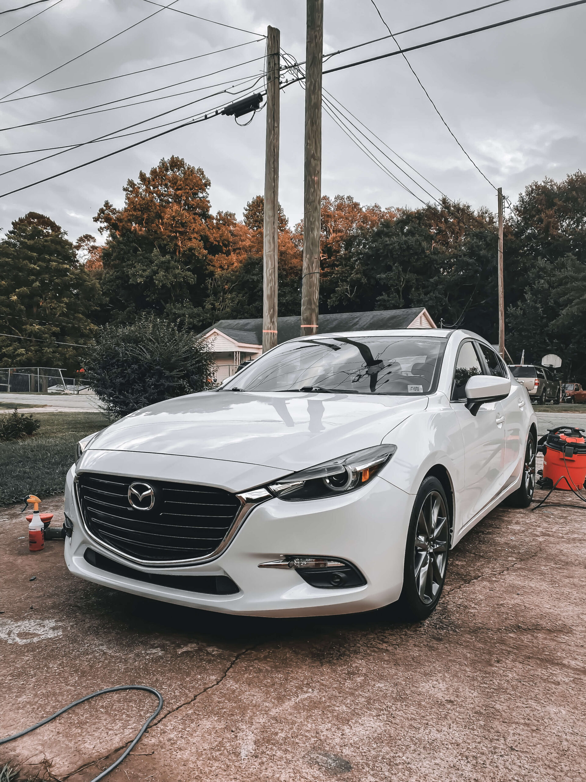 White Mazda Exterior Detail Gainesville, GA